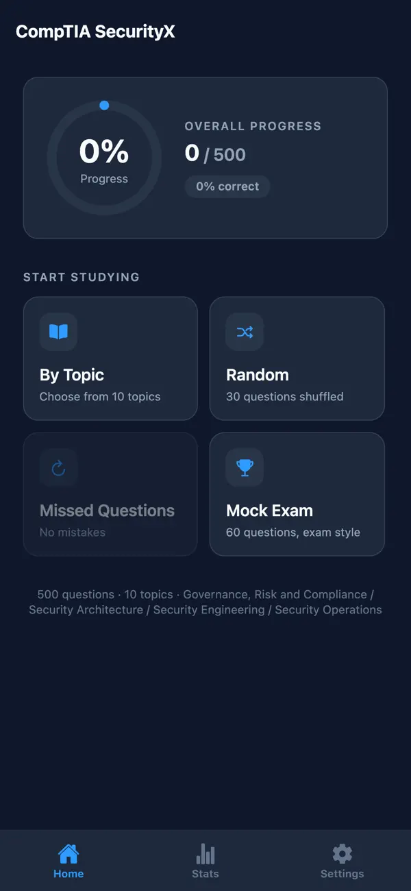 Screenshot #1 pour CompTIA SecurityX CAS-005