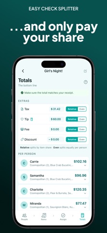 Easy Check Splitter iPhone screenshot