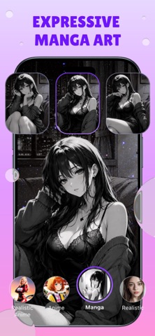 Anime Girls: AI Image Maker iPhone screenshot