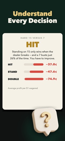Blackjack Odds: 21 Trainer iPhone screenshot