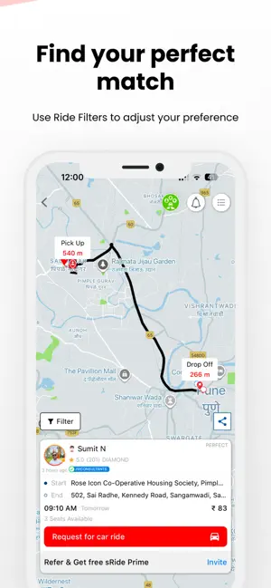 sRide - Carpool & Taxipool iPhone screenshot 4