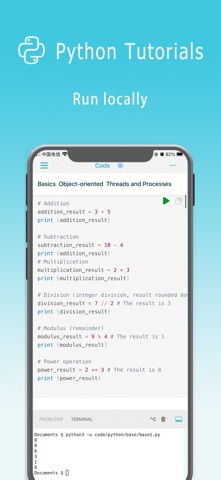 InCode: C/C++ Java Python IDE iPhone screenshot