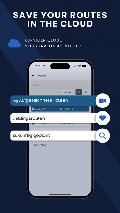 Kurviger Motorcycle Navigation Screenshot