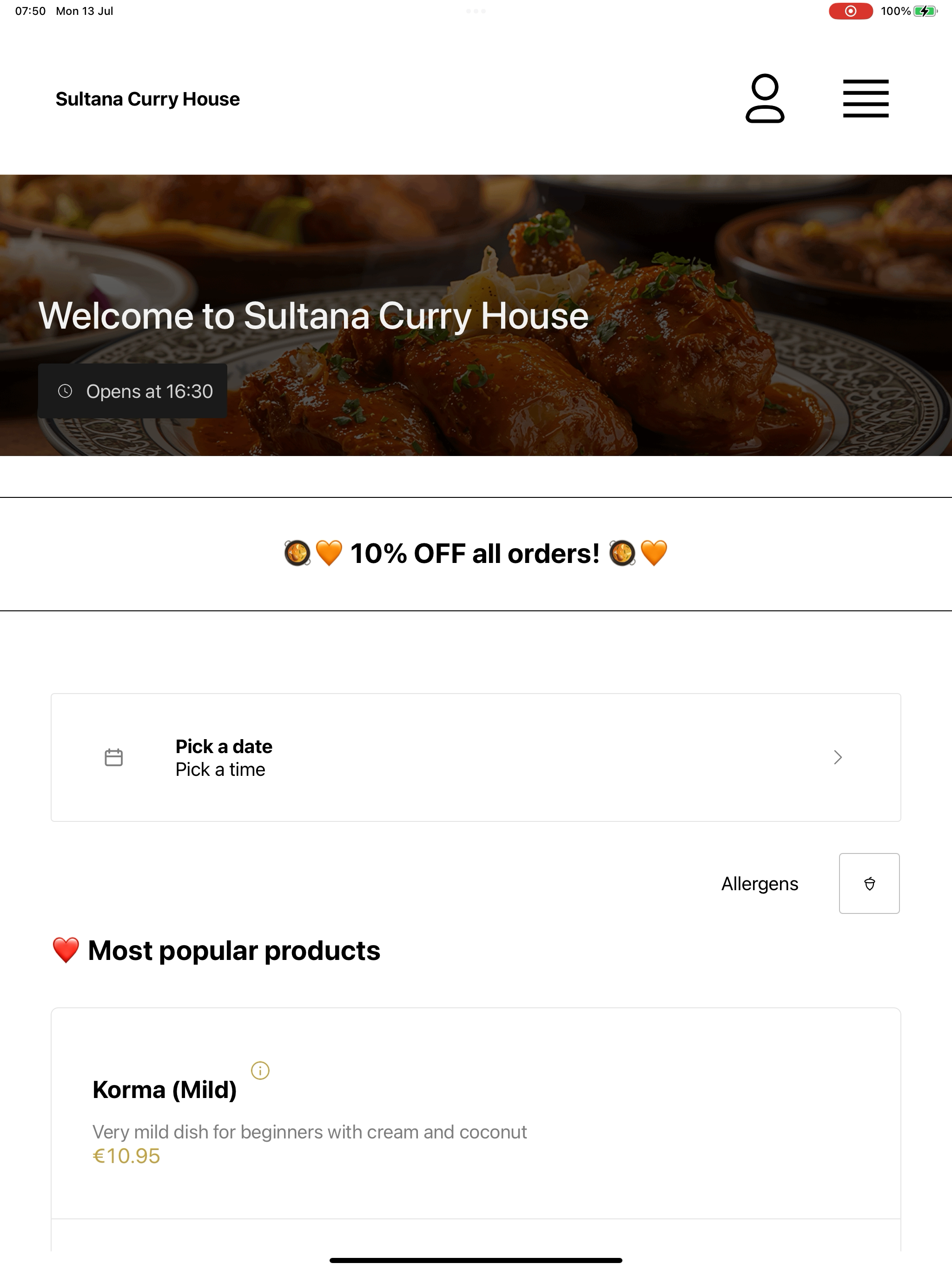 Sultana Curry House screenshot 8