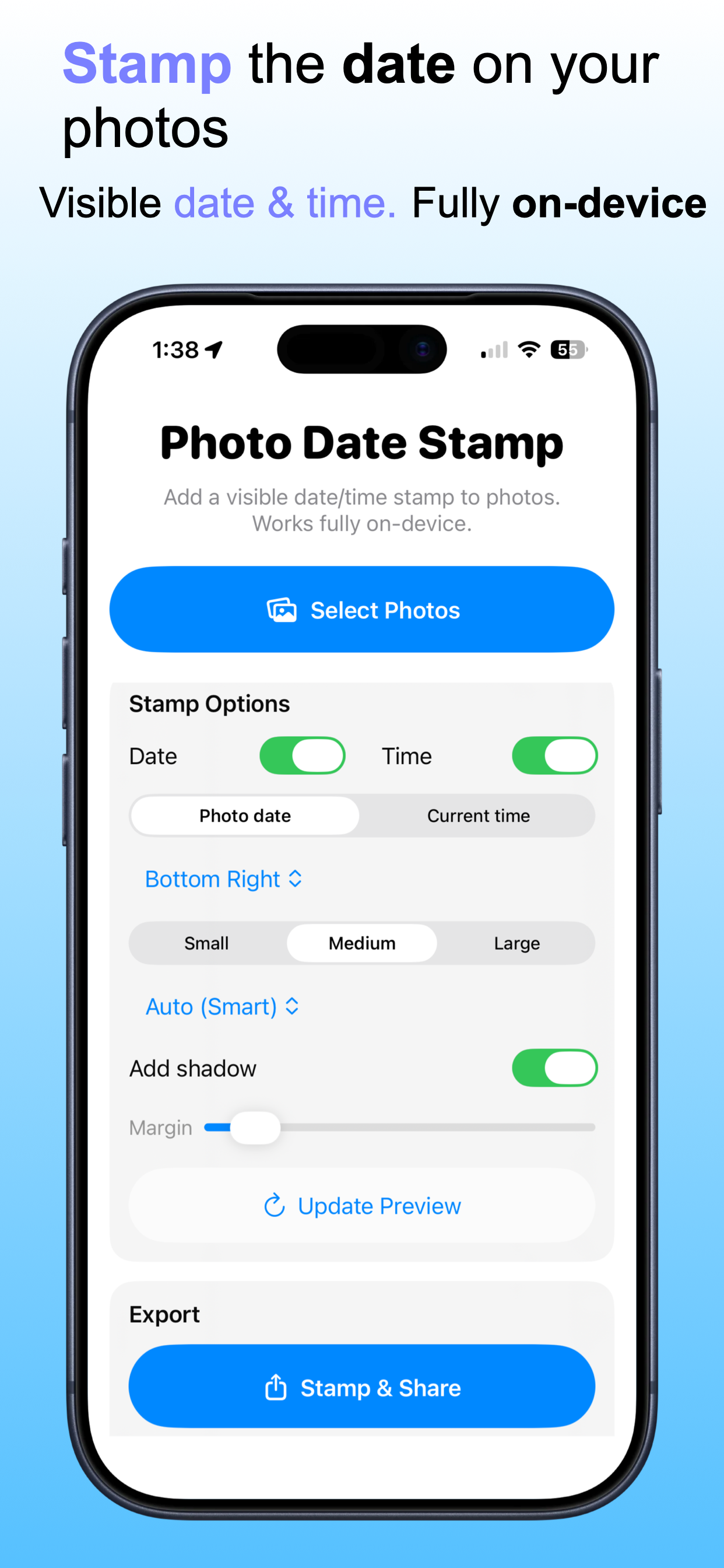 Date Stamp Photos screenshot 2