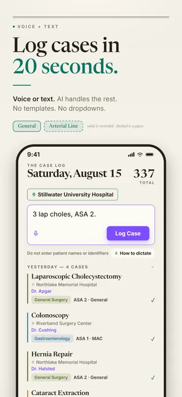 Anesto - Anesthesia Case Log screenshot 1 of 8