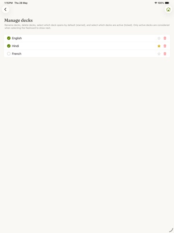 Banyan Flashcards iPad screenshot