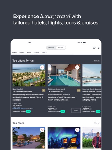 Luxury Escapes: Travel Deals iPad screenshot