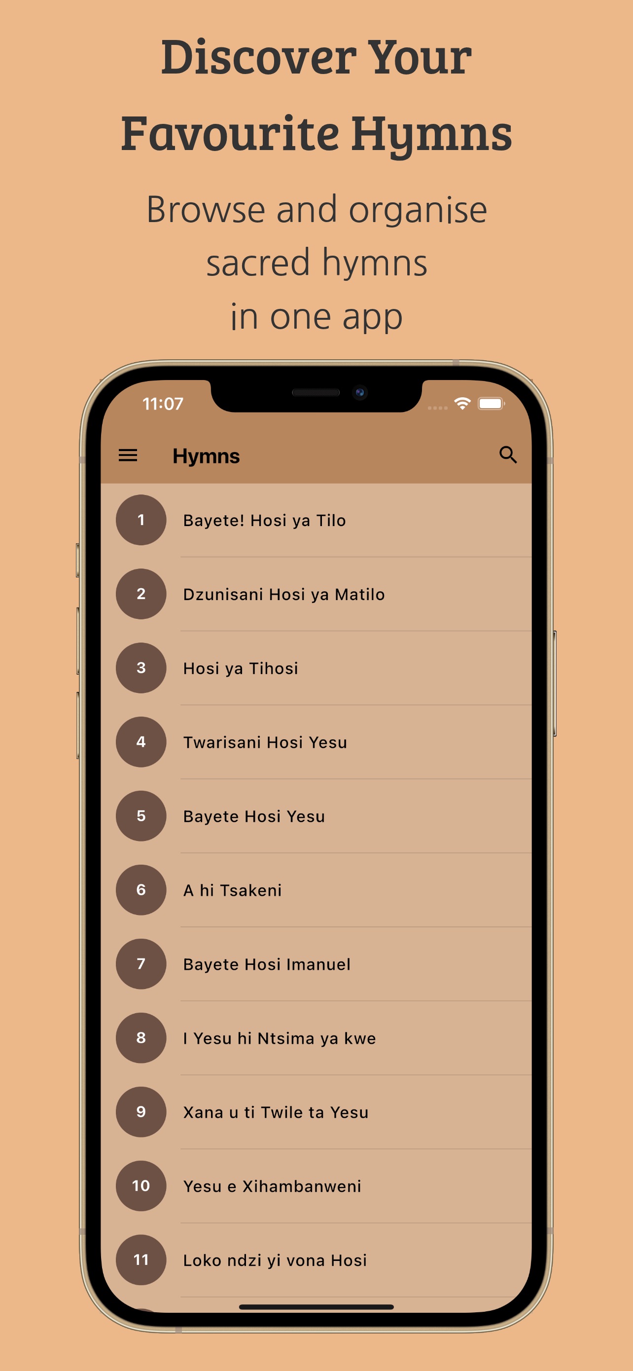Screenshot 1 of Tinsimu Ta Mhalamhala Hymns