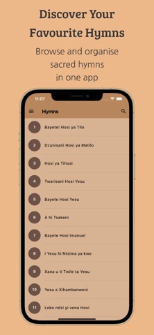 Tinsimu Ta Mhalamhala Hymns App Store preview screenshot 1