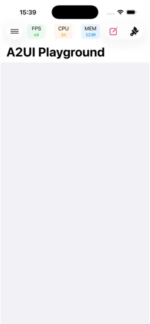 AGenUI Playground screenshot 1