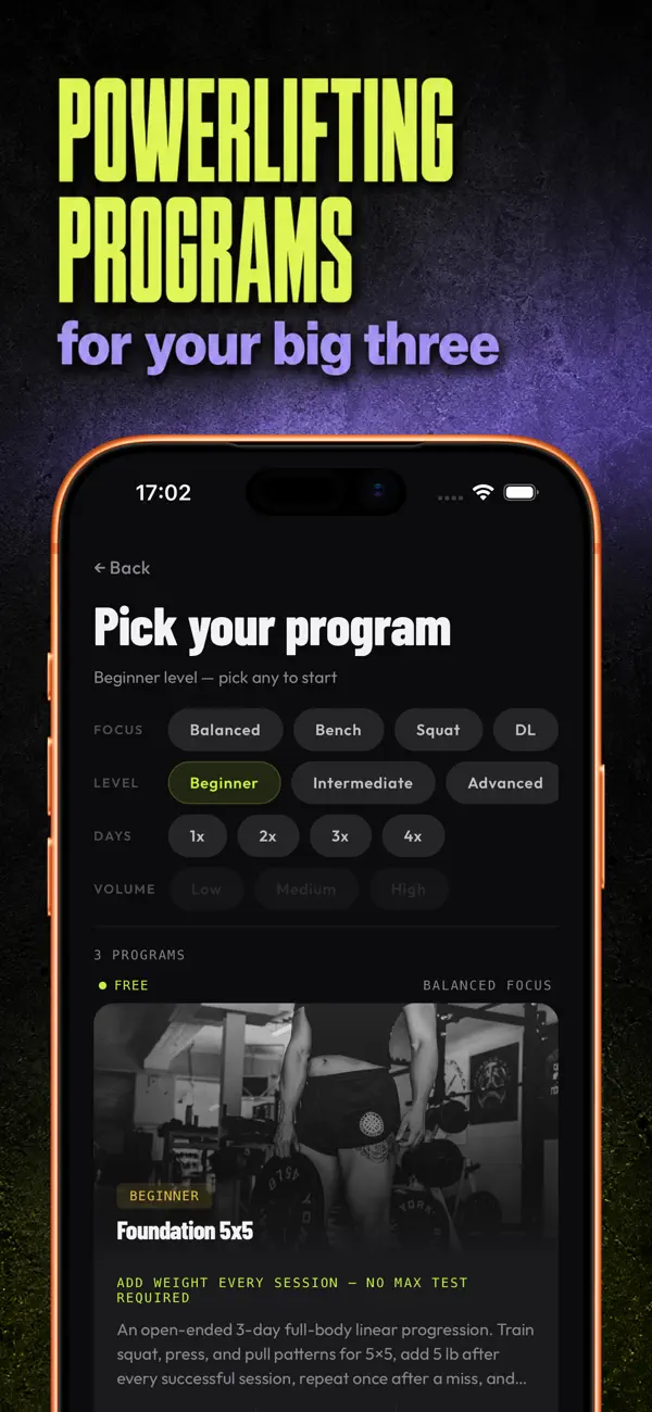 Screenshot #1 pour Strength Basecamp Powerlifting