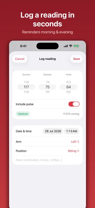 BP Diary - Blood Pressure Log screenshot 4 of 5