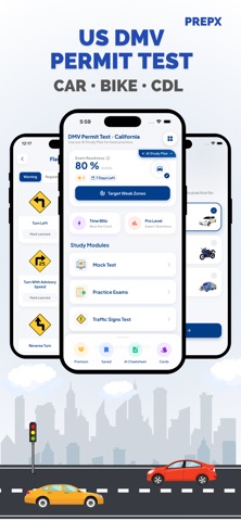 US DMV Permit Practice Exam iPhone screenshot