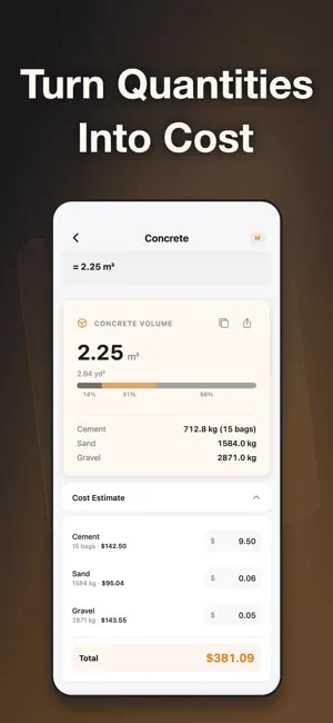 Construction Calculator & Cost screenshot 4