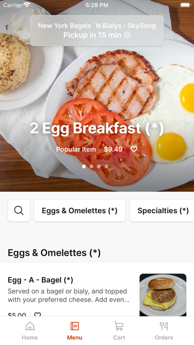 New York Bagels 'N Bialy's iPhone screenshot 2 - Food & Drink app