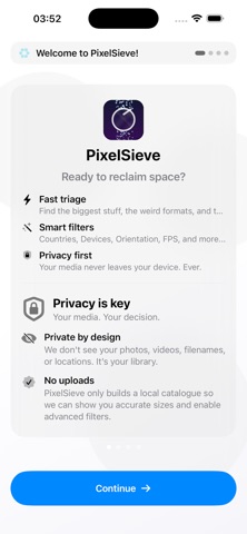 PixelSieve: Sift & Save Space screenshot