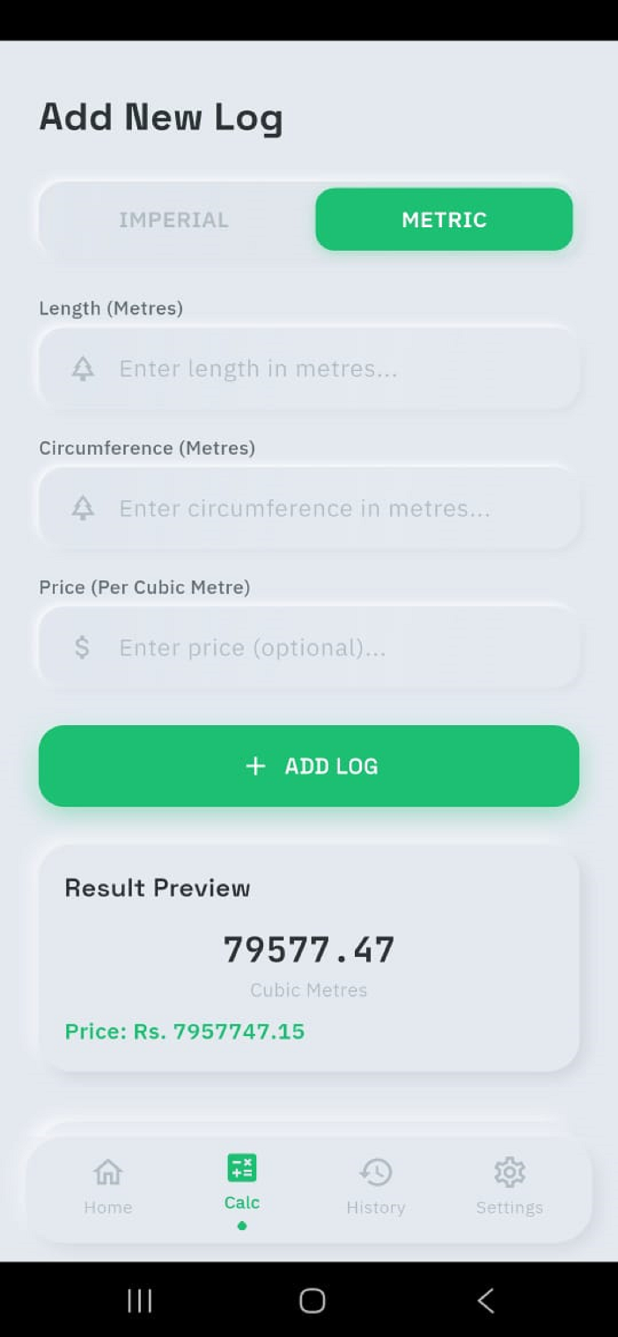 Wood Volume Calculator