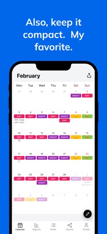 Shifts Calendar (Shifty) screenshot
