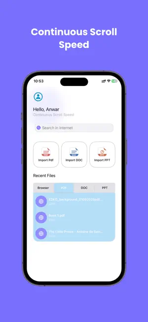 Continuous Scroll Speed App screenshot 2
