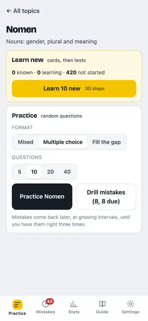 Praktisch – German Grammar screenshot 2