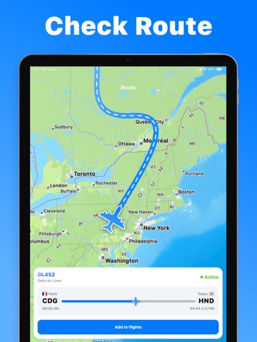 Flight Tracker, Plane Finder iPad screenshot