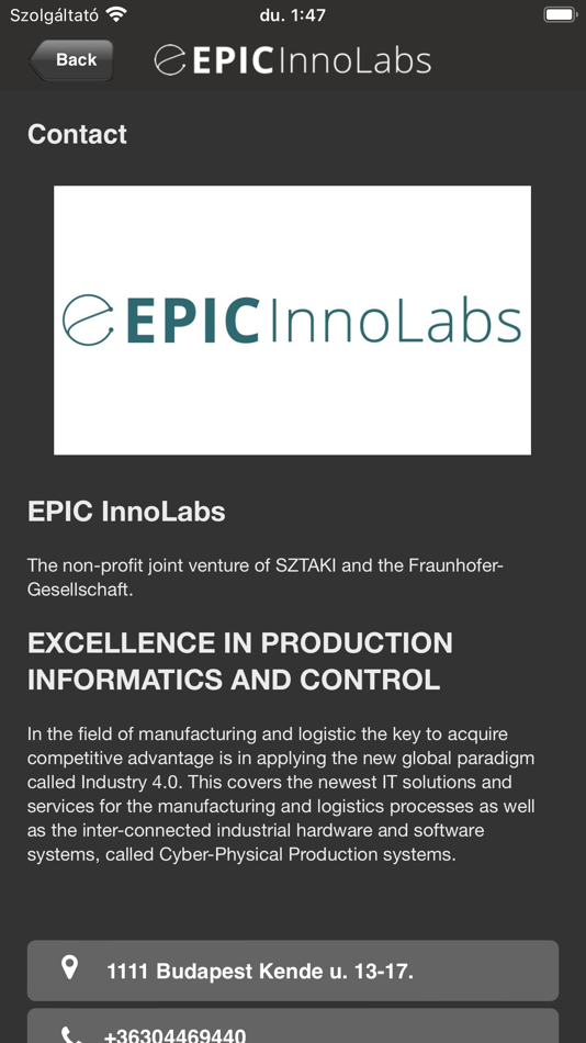 #7. EPIC InnoLabs (iOS) 由: MTA SZTAKI