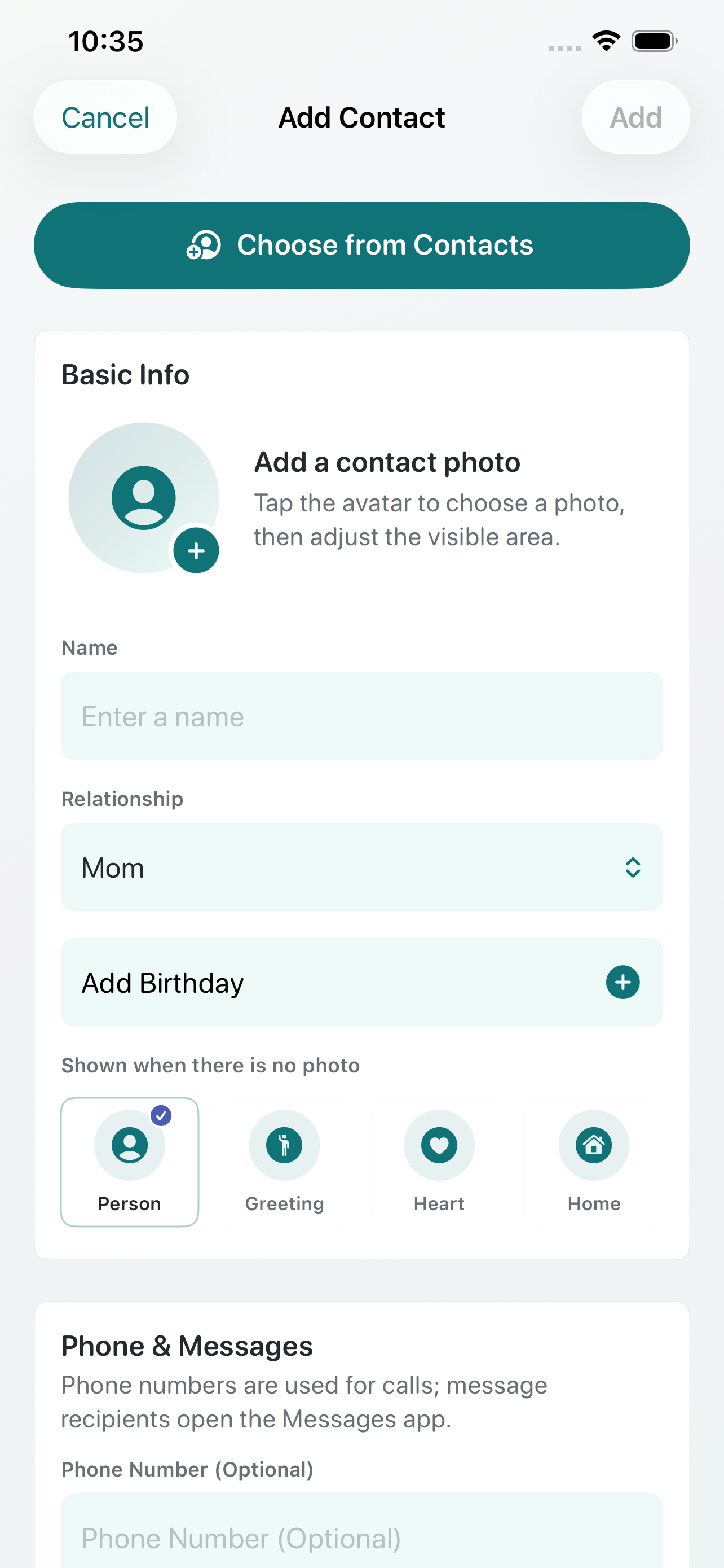 KinCue: Keep in Touch screenshot 5