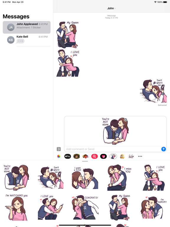Screenshot #4 pour Romantic Couple Sticker Pack#7