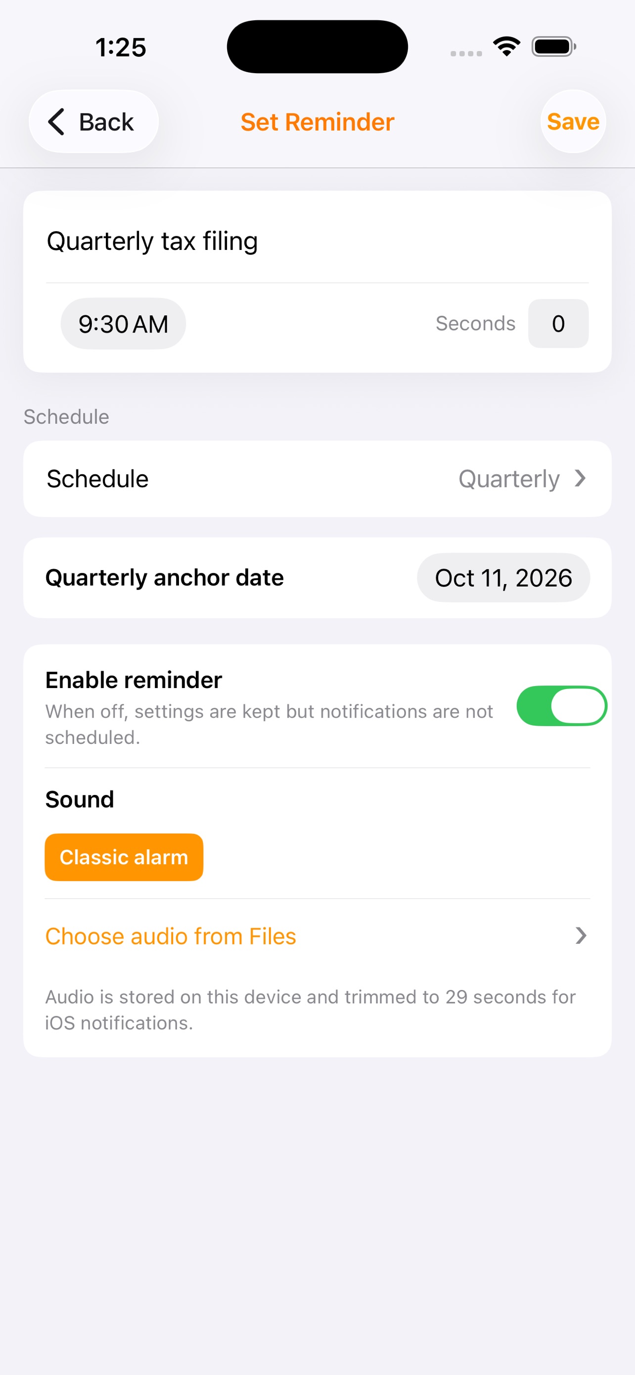Screenshot 2 of RemindClock: Reminder Alarm