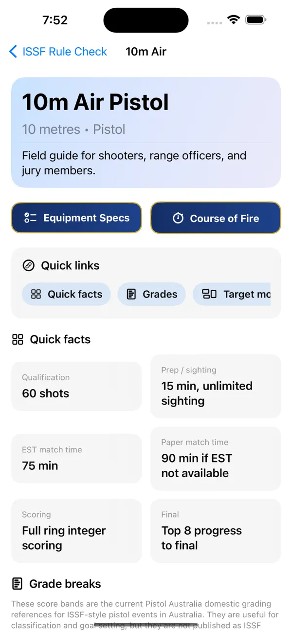 Screenshot #2 pour ISSF Rule Check