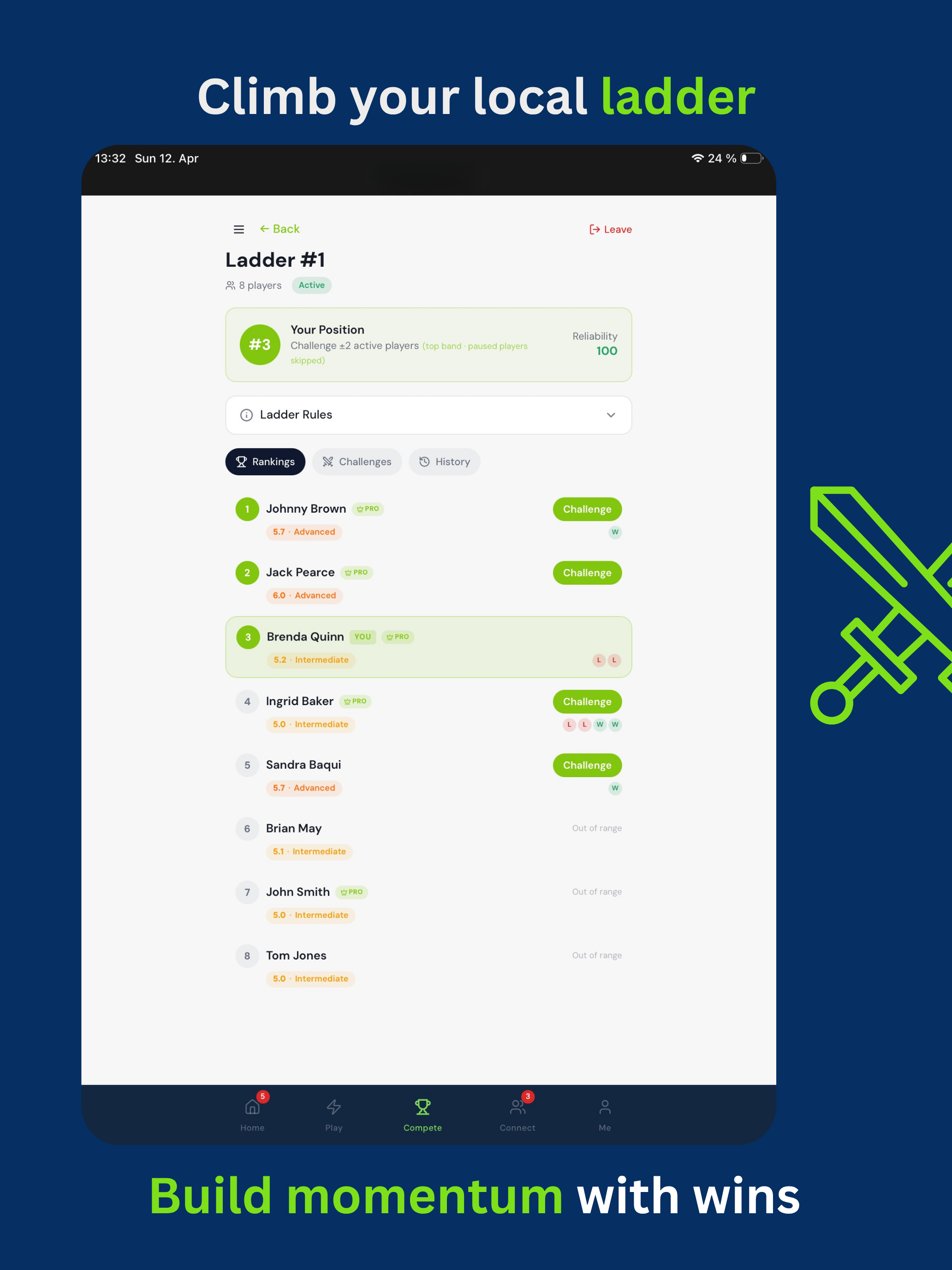 RacquetUp: Find Tennis Nearby