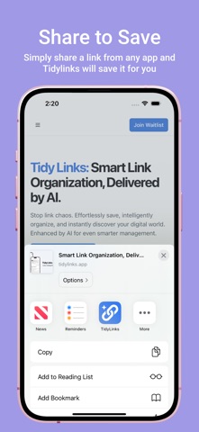 TidyLinks: AI Bookmark Manager Screenshot 3 of 5