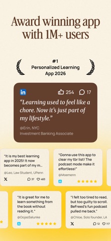 BeFreed: Personalized Learning iPhone screenshot