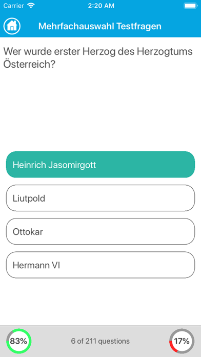 Screenshot #2 pour Geschichte Österreichs Quiz