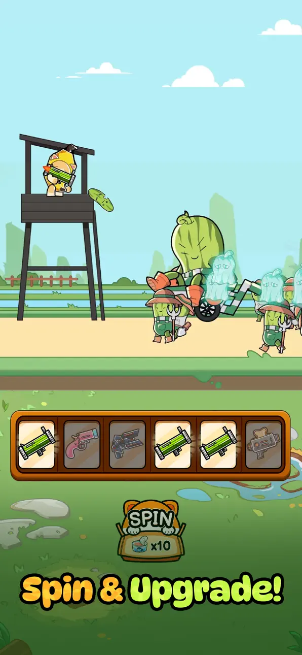 Cat vs Cucumber iOS Mod IPA screenshot 3 - iOS game interface