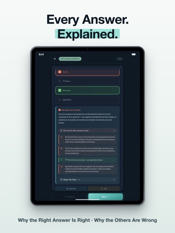 AWS AI Practitioner Exam Prep iPad screenshot