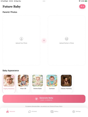 AI Future Baby Generator Face iPad screenshot
