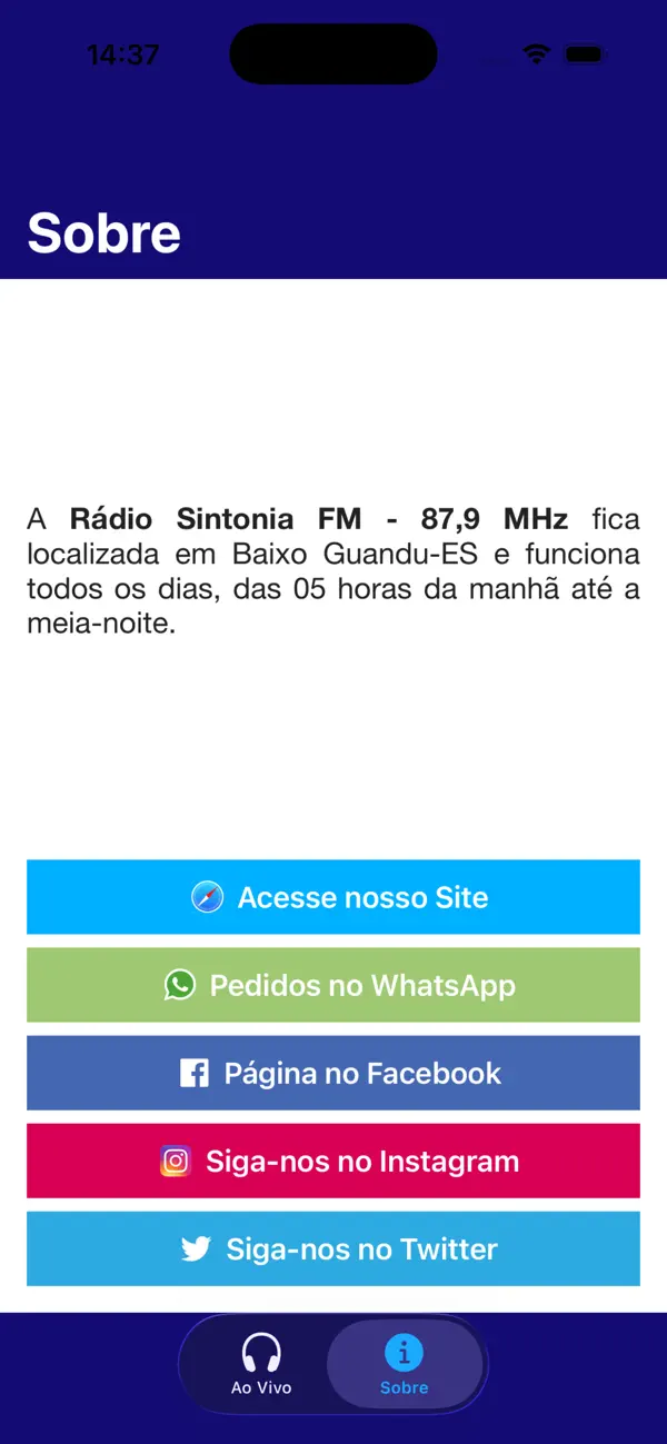 Screenshot #2 pour Rádio Sintonia FM