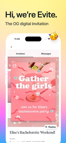 Evite: Party Invitation Maker iPhone screenshot