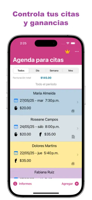 Agenda para citas de uñas screenshot 1 of 4