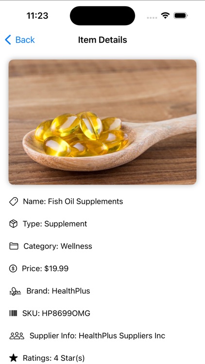 HealthHub Items List