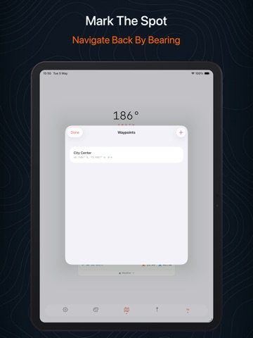Bearing: Orienteering Compass iPad screenshot