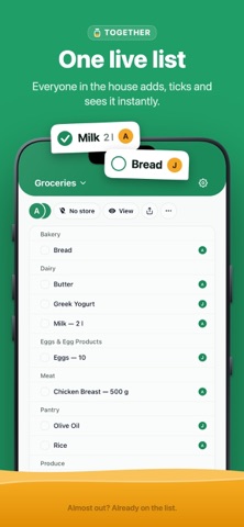 Almost Out: Grocery List Screenshot 1 of 5