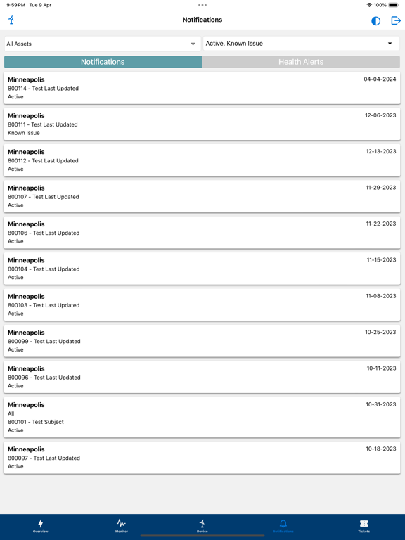 Avathon Asset Monitor iPad screenshot 8 - Business app