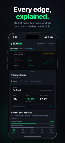 SickFade: Find Mispriced Odds Screenshot 2 of 10