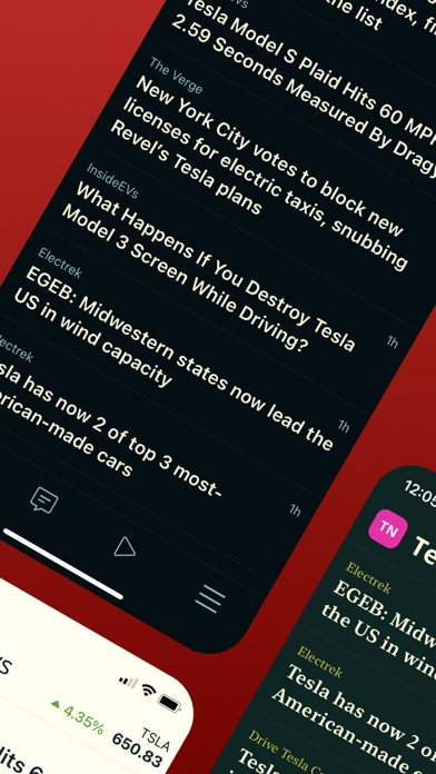 Unofficial Tesla News Screenshot