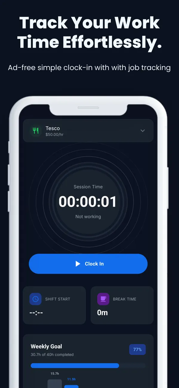 Screenshot #1 pour Worker Tracker – Time Tracking