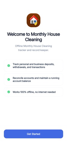 Monthly House Cleaning iPhone screenshot