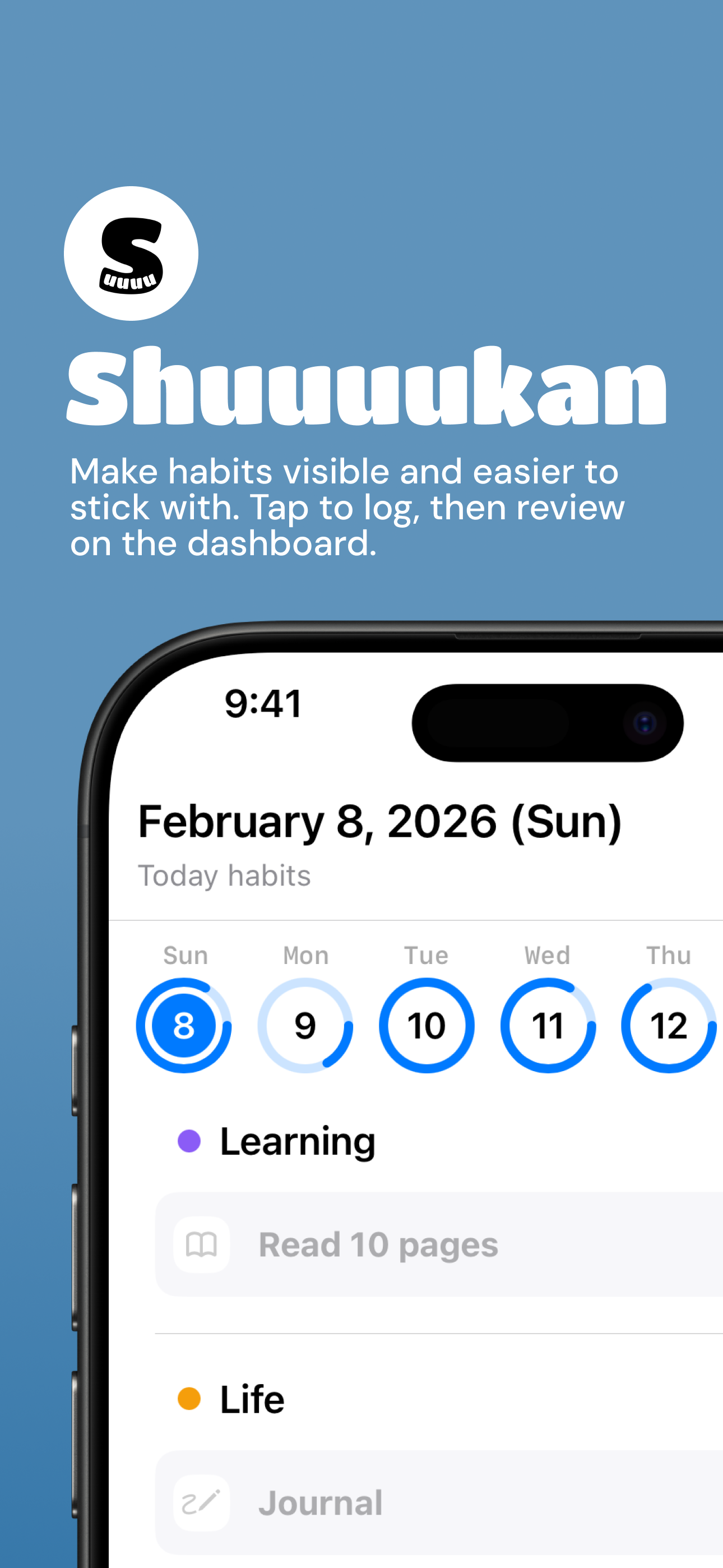 Shuuuukan: Habit Tracker